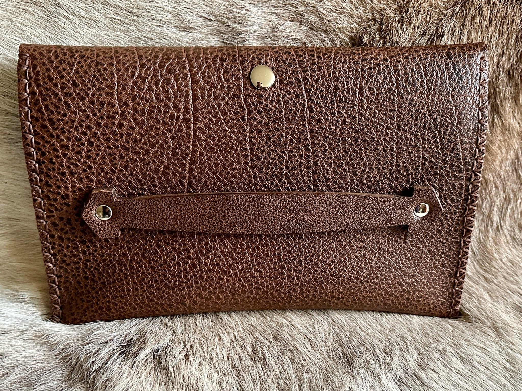 Buffalo & Crocodile Clutch Handcrafted Bag - Clutch - Bridger Leather