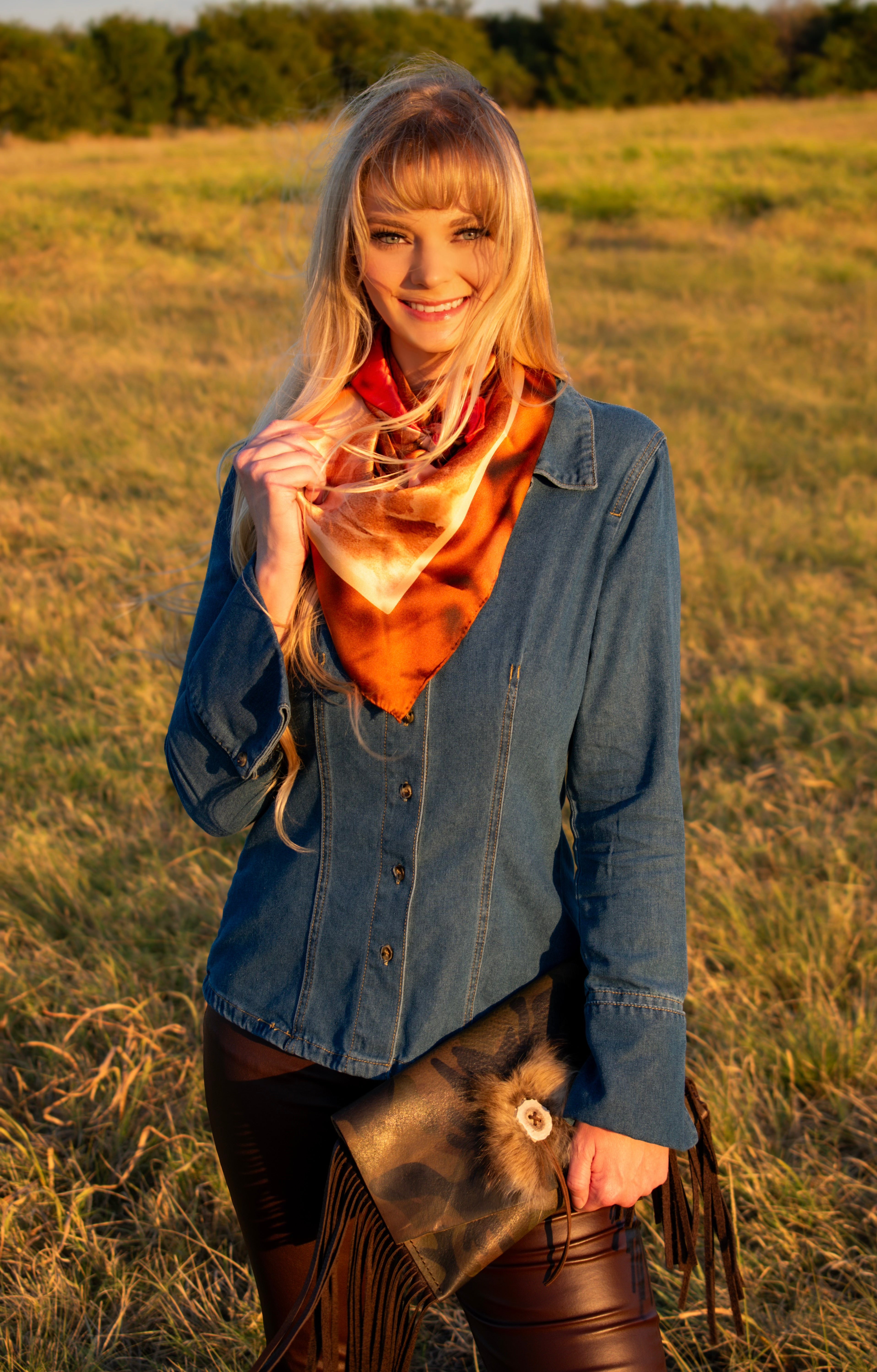 Absaroka — A View from Above Silk Scarf