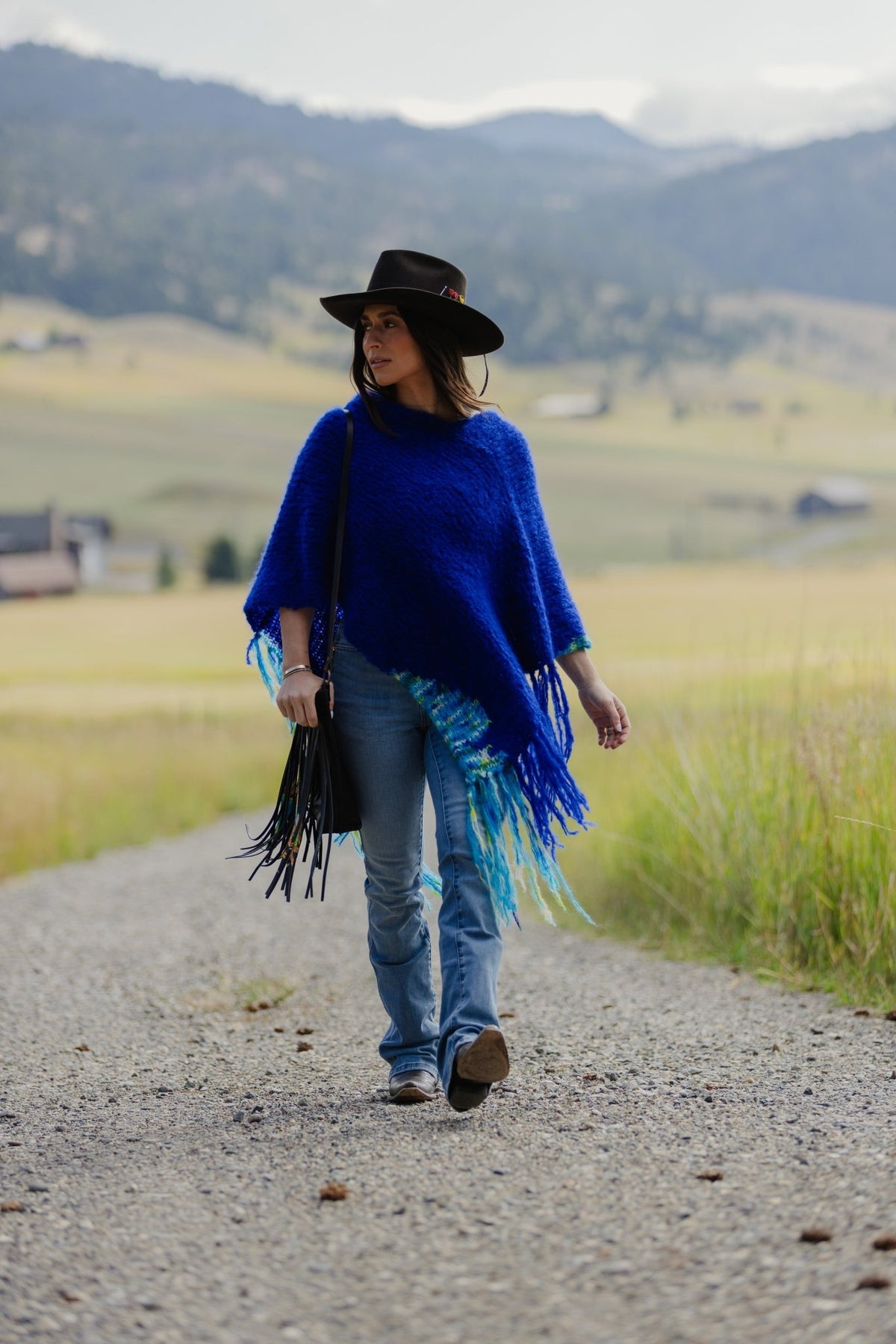 Grand Prismatic Wool Poncho - Poncho - Bridger Leather