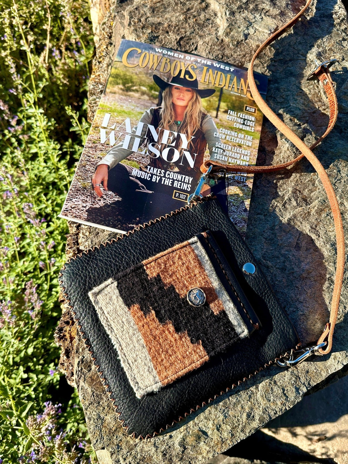 Julia Crossbody Bag — Hand-Woven Wool & Leather - Bridger Leather