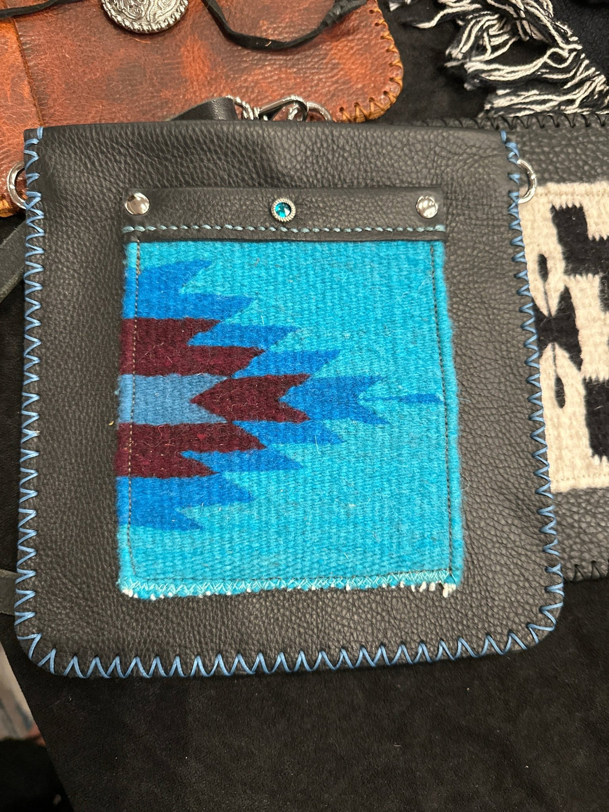 Julia Crossbody Bag — Hand-Woven Wool & Leather - Bridger Leather