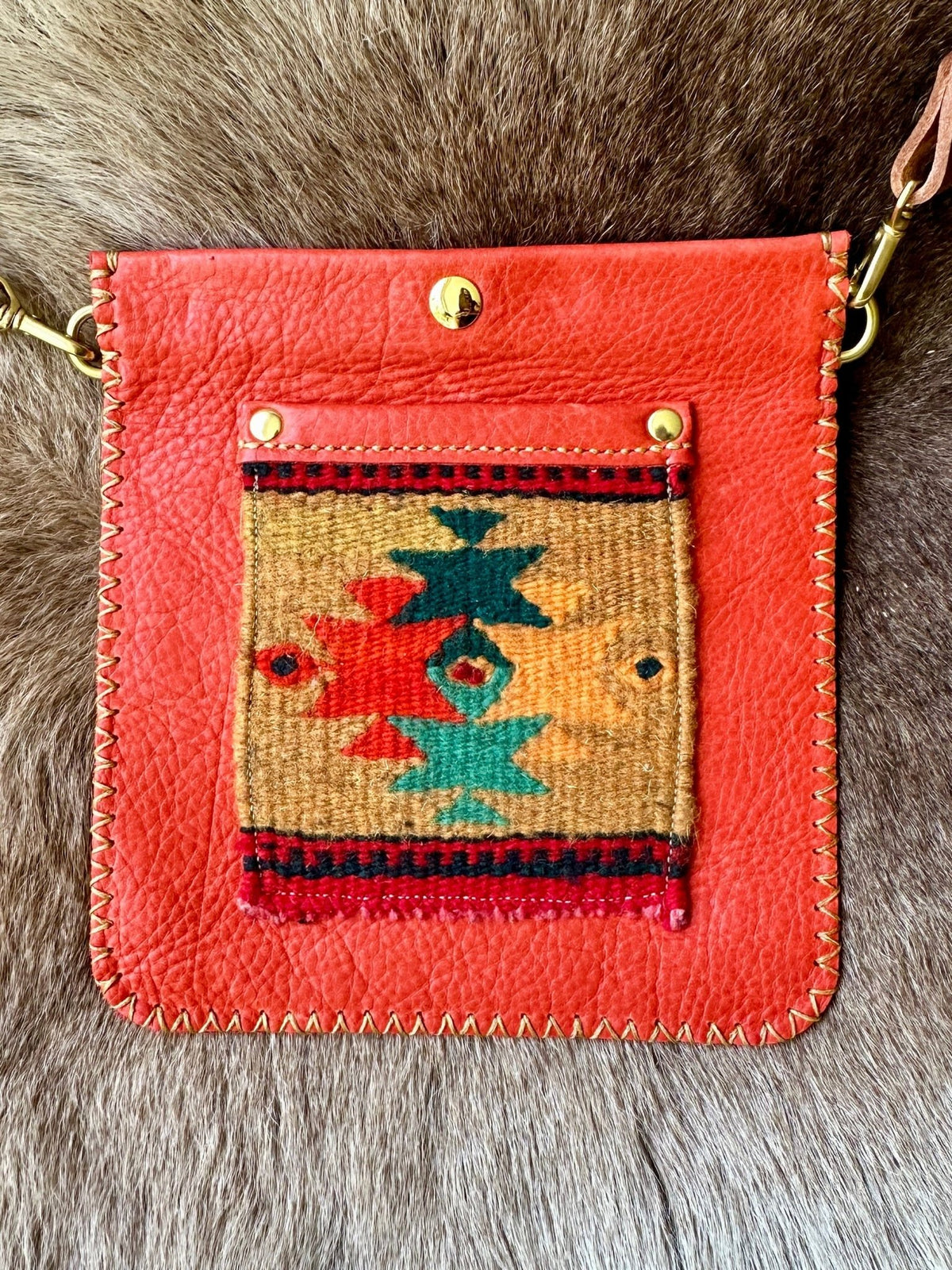Julia Crossbody Bag — Hand-Woven Wool & Leather - Bridger Leather