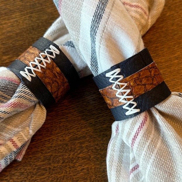 Leather Napkin Rings - Sets of 4 - Home Goods - Bridger Leather