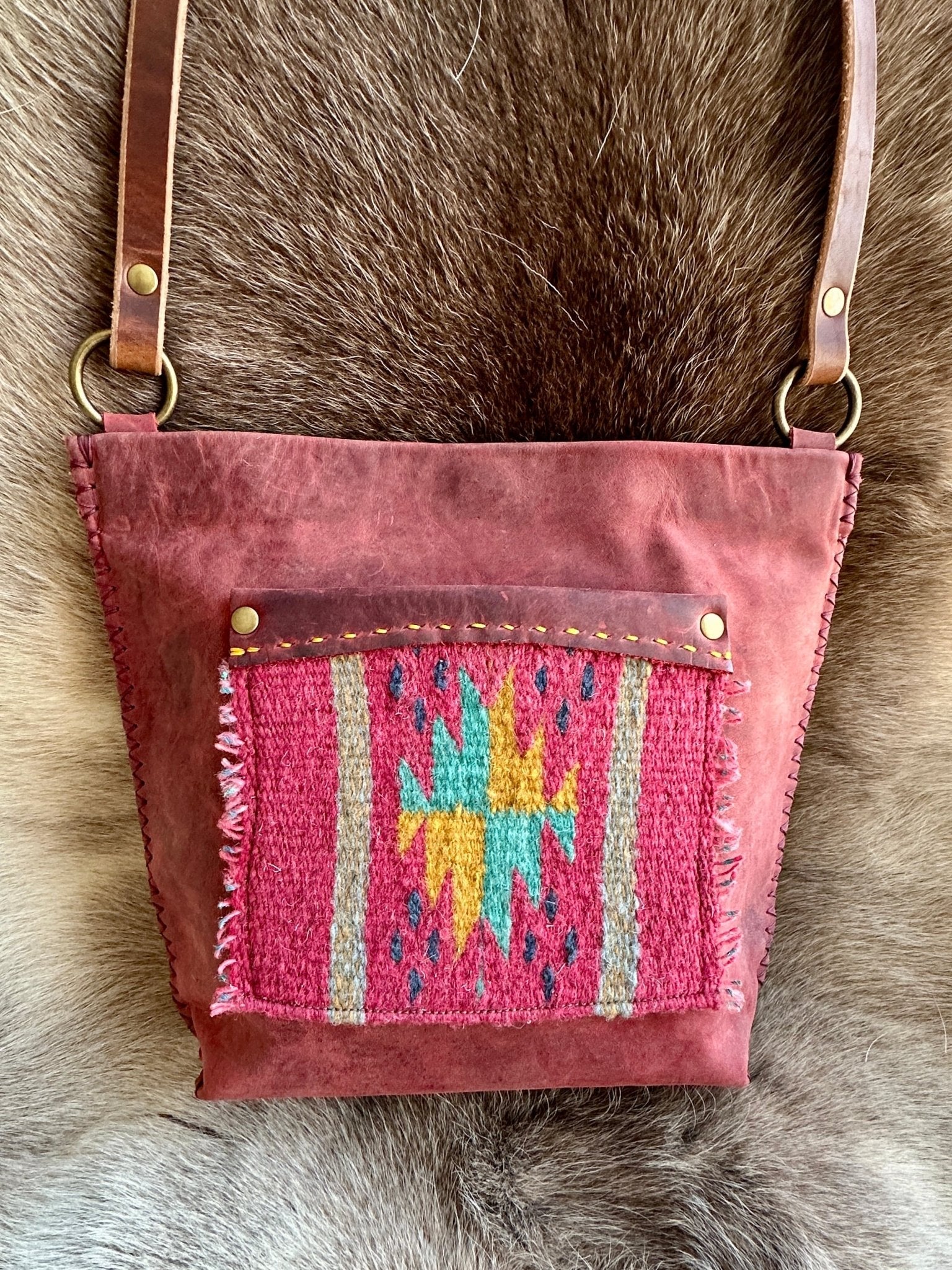 Little Fawn - Red - Crossbody Bag - Bridger Leather