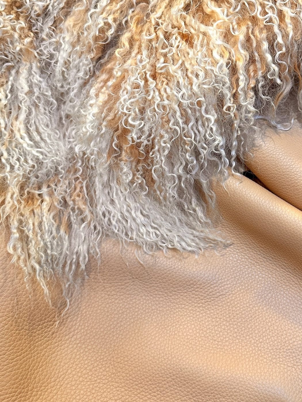 Little Fawn with Tibetan Lamb Fur - Crossbody Bag - Bridger Leather