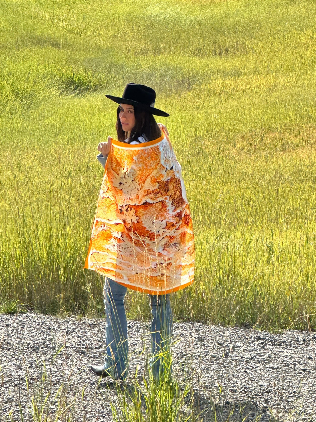 Mammoth Hot Springs — Geothermal Silk Scarf - Scarves - Bridger Leather