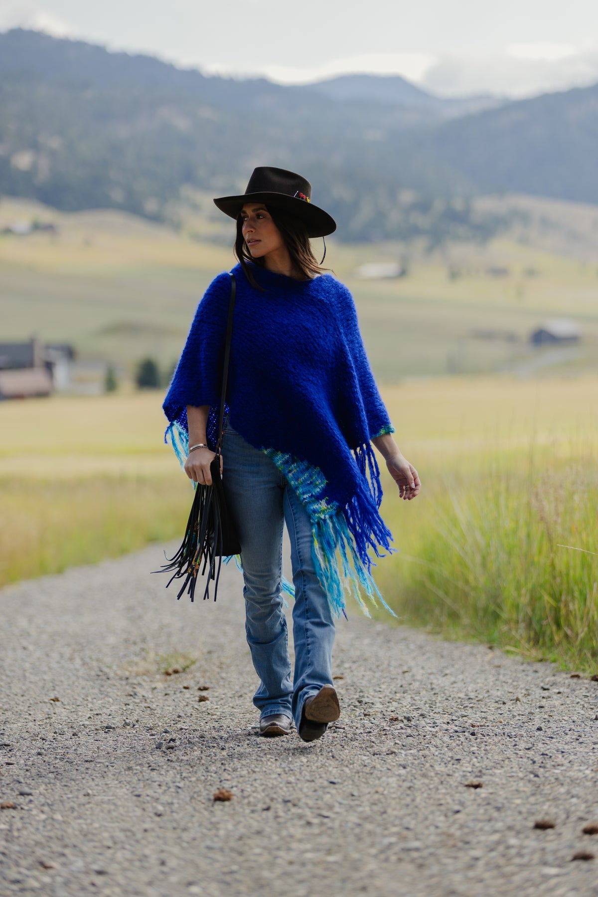 Grand Prismatic Wool Poncho