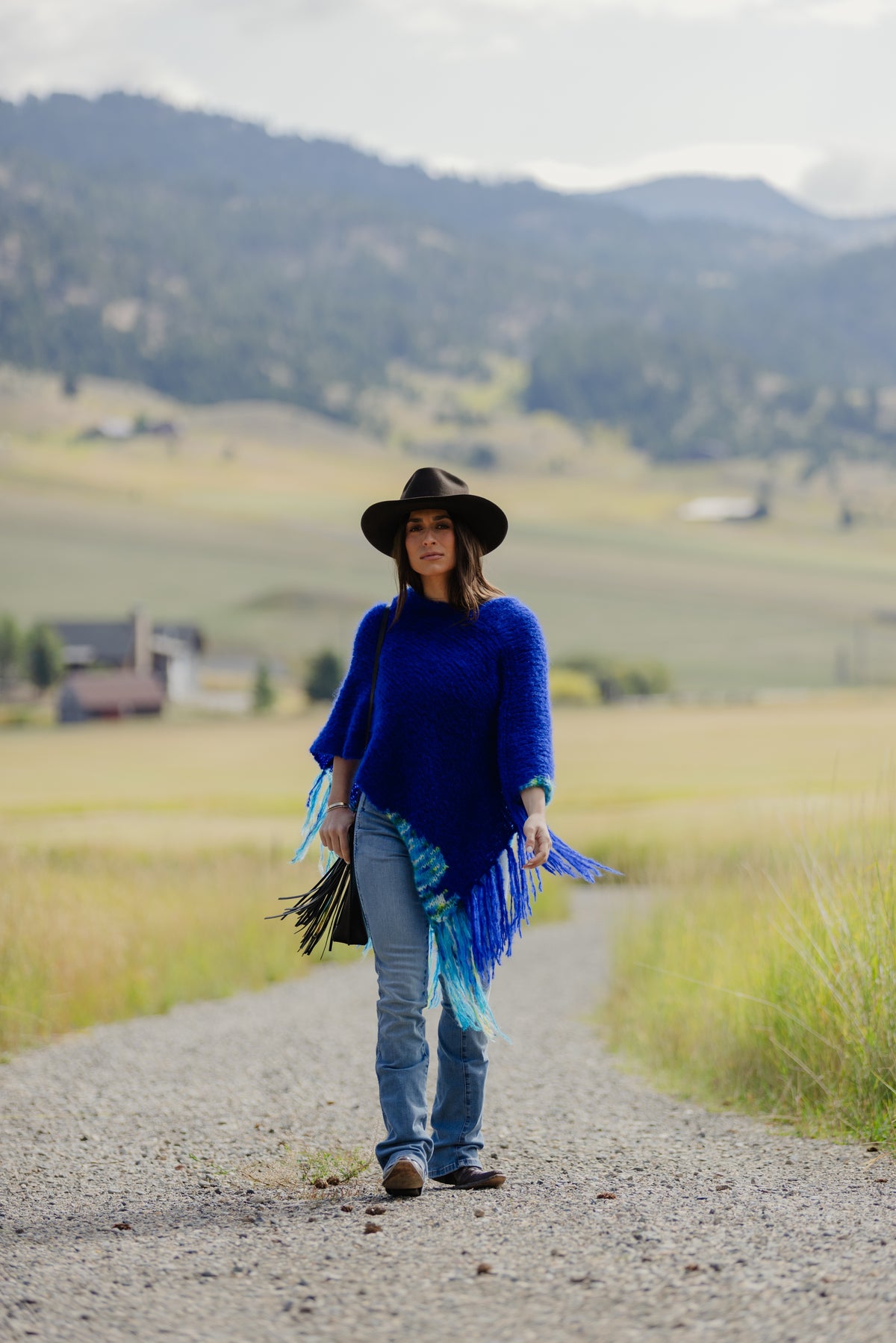 Grand Prismatic Wool Poncho