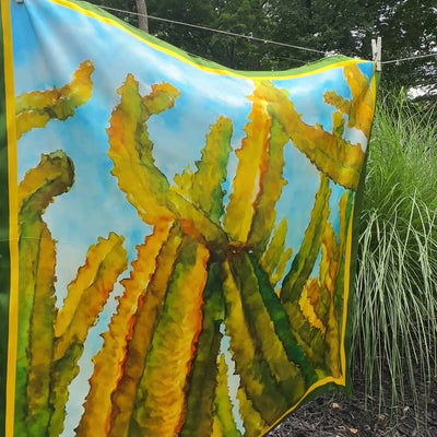 video of silk scarf blowing in the wind by Bridger Leather