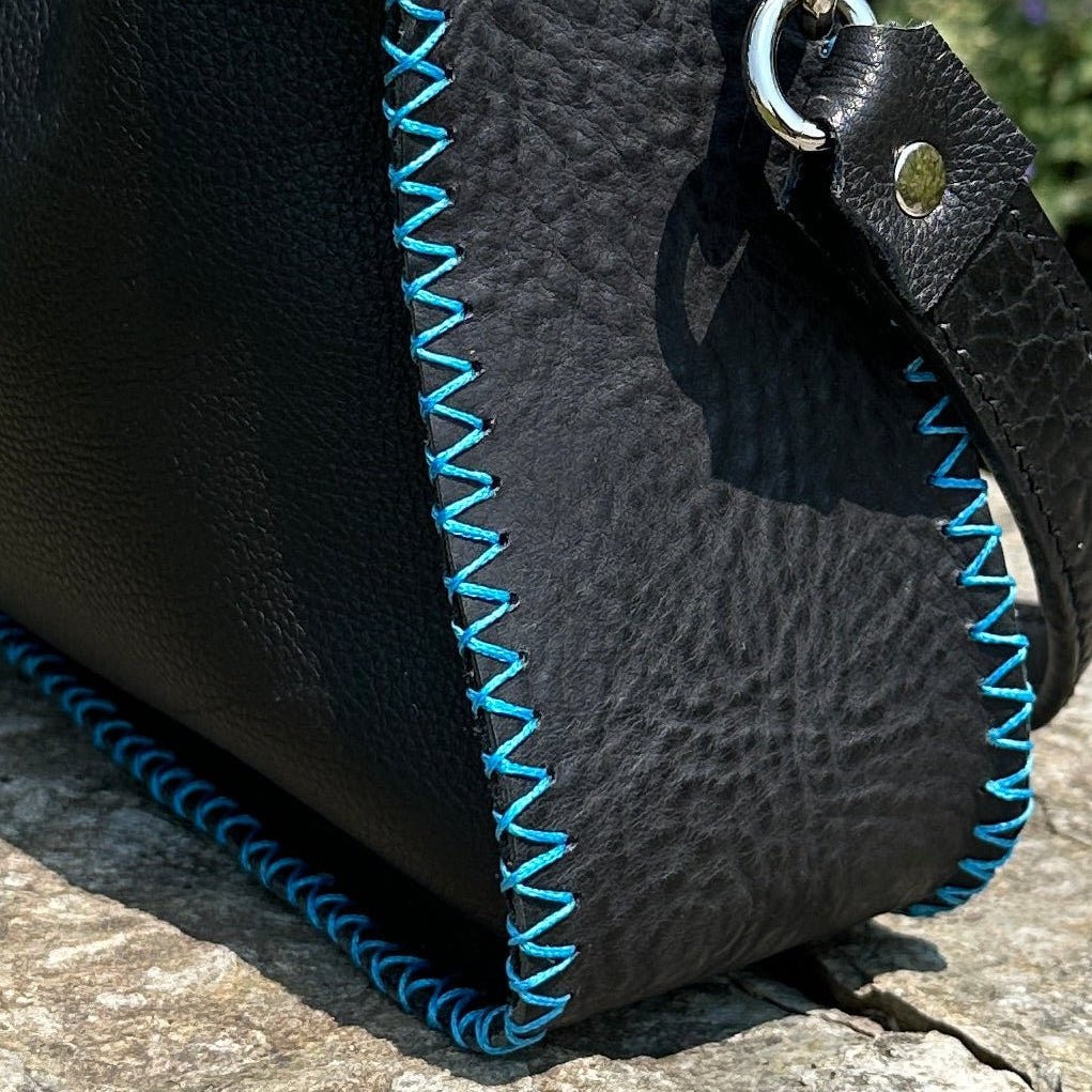 Rosebud Shoulder Bag- Alligator and Cow - Bridger Leather