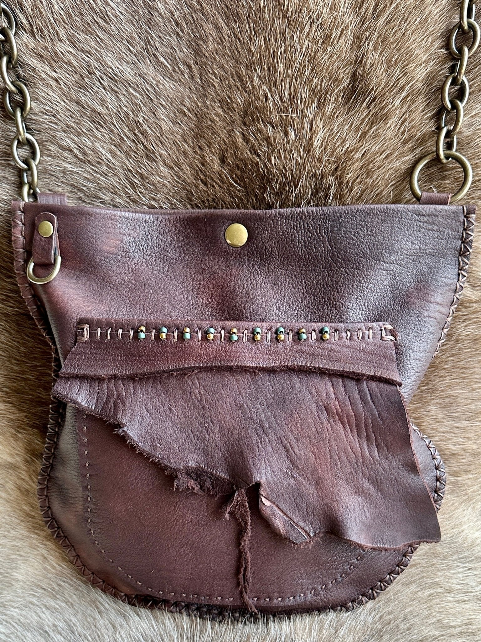 Sacajawea Beaded Crossbody- Made to Order - Crossbody Bag - Bridger Leather