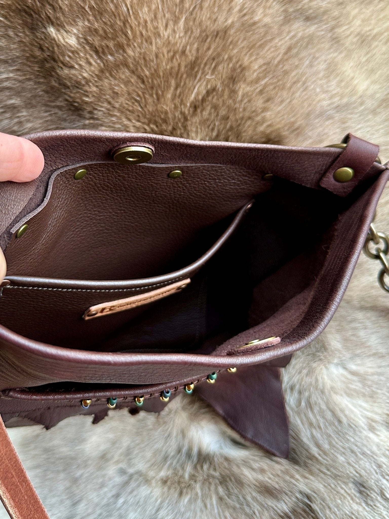 Sacajawea Beaded Crossbody- Made to Order - Crossbody Bag - Bridger Leather