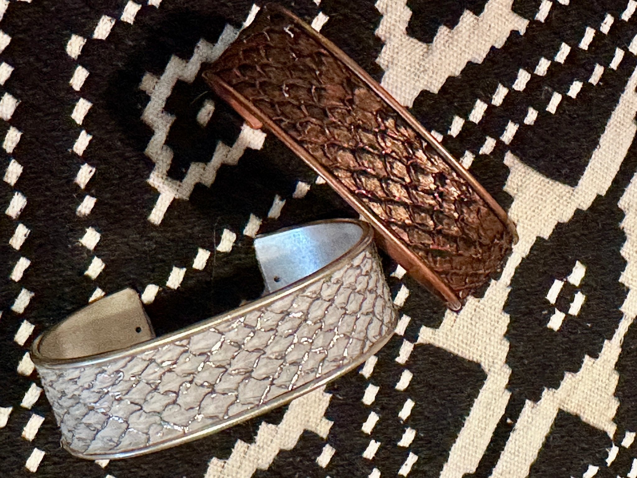 Salmon Leather Cuff Bracelets - Adjustable Assorted Colors - Cuff Bracelet - Bridger Leather
