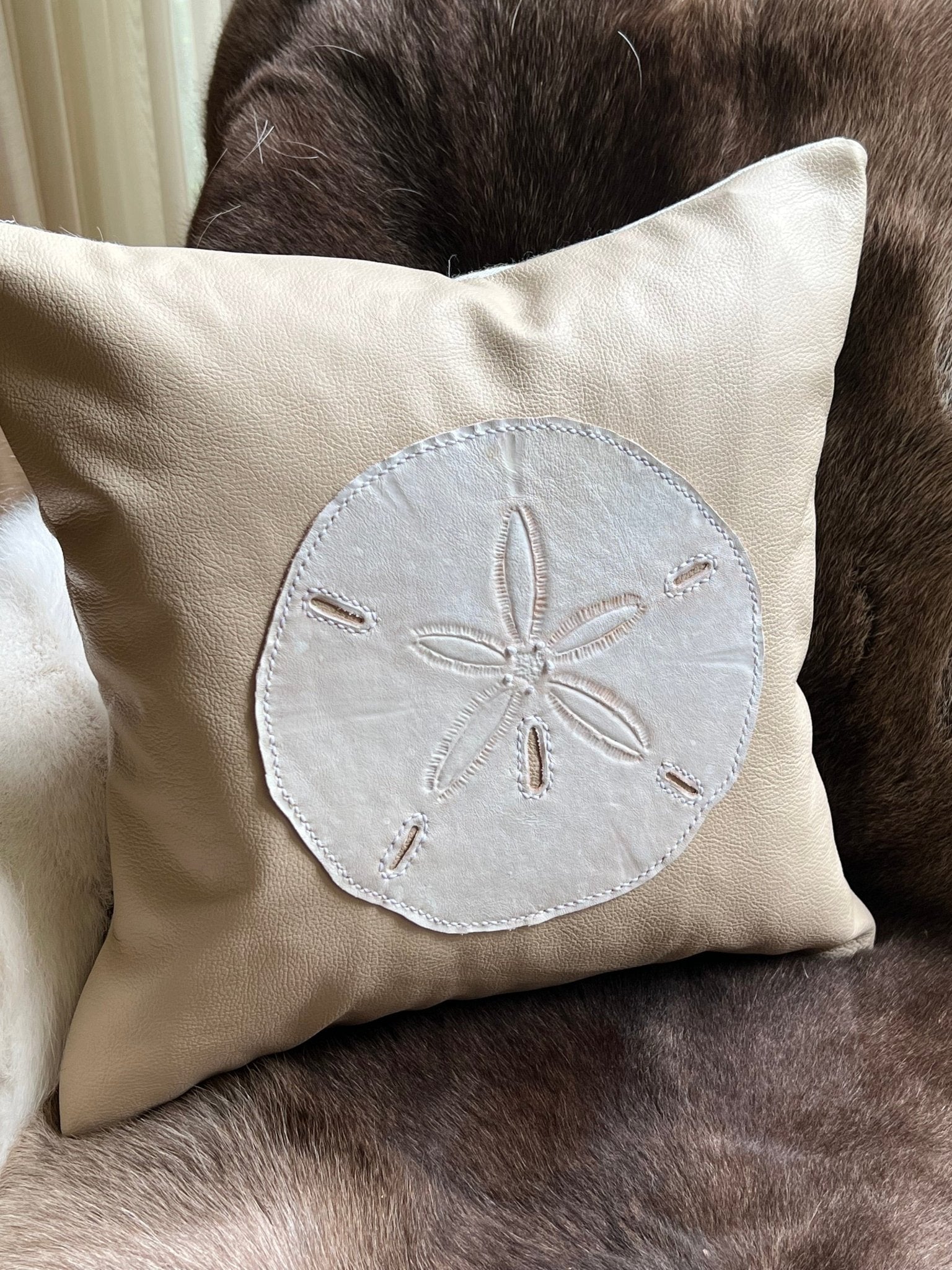 Sand Dollar Pillow - Pillow - Bridger Leather