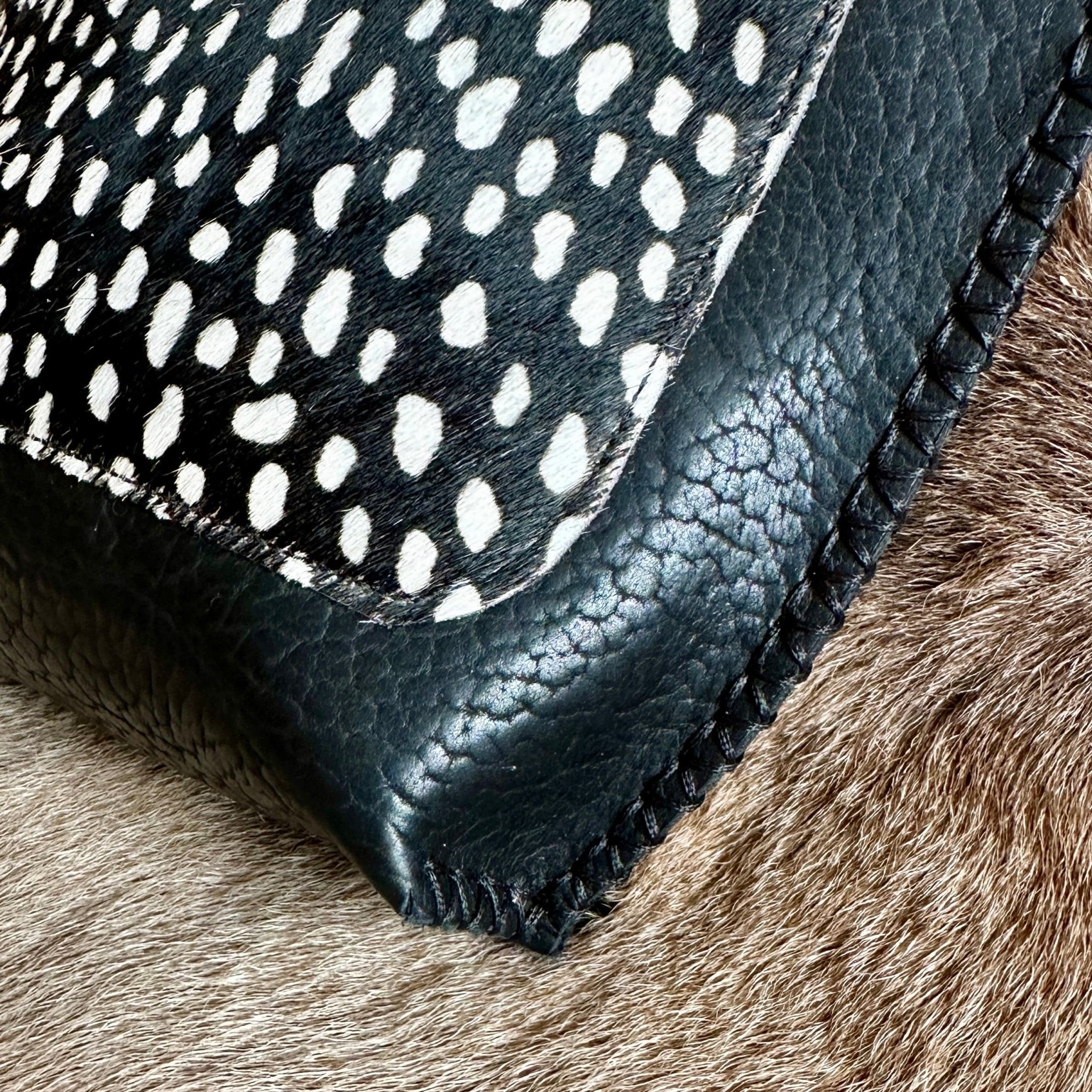 "SPOT" | Bison Leather Crossbody with Spotted Pocket - Crossbody Bag - Bridger Leather